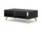 Холна маса RAVENNA MDF HG 90x60 (черен мат/черен гланц)